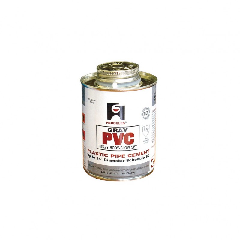 Κόλλα PVC HERCULES Gray 1/2 kg